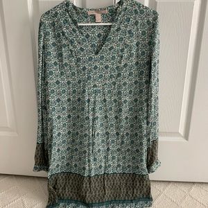 Forever 21 Green Patterned Dress